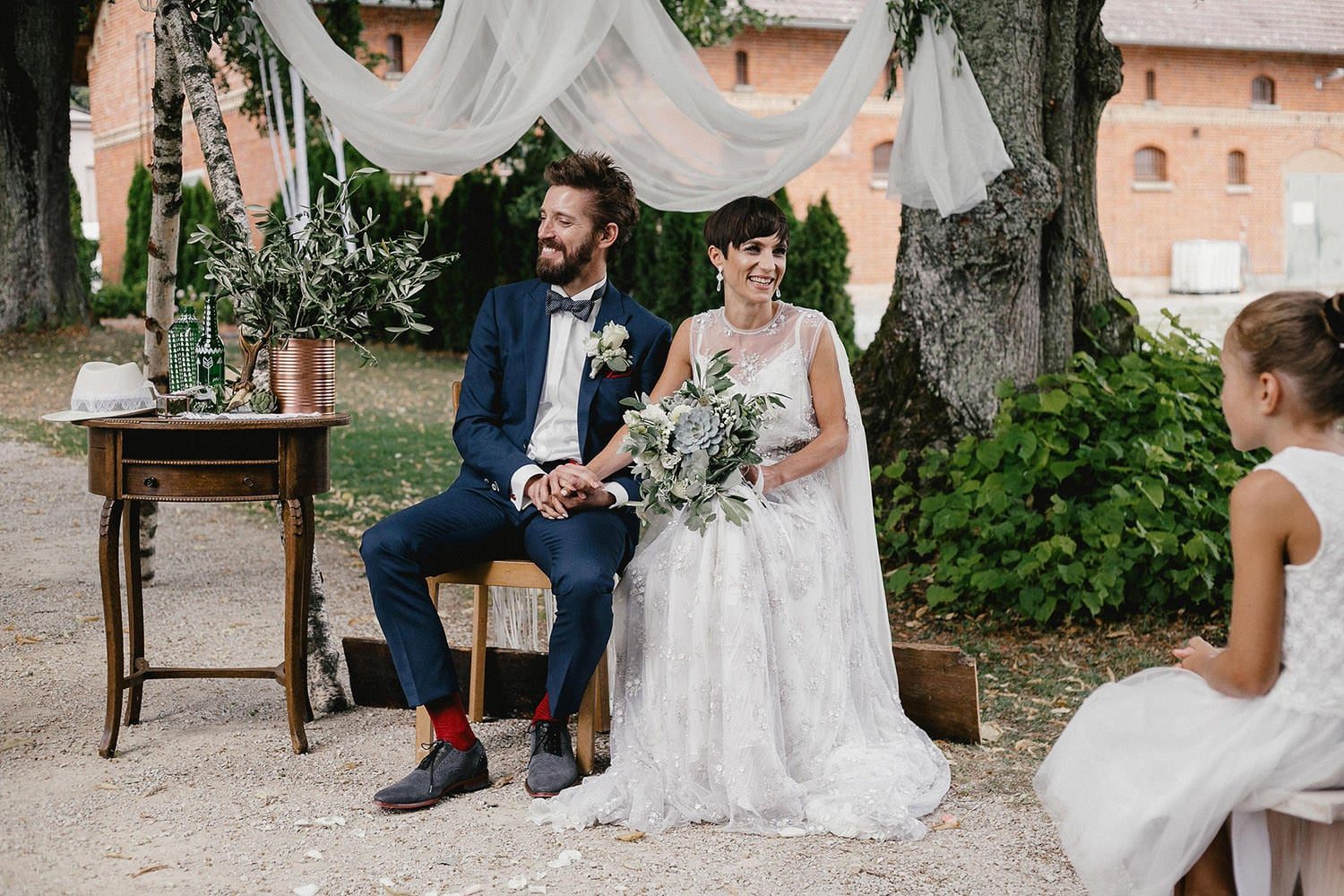 Boho Hochzeit Zeremonie bei Magical Homes